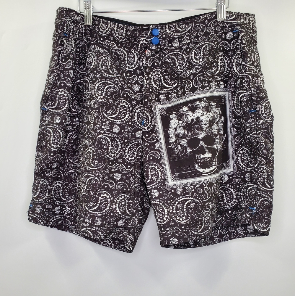 Robert Graham skull Swim Suit Shorts Trunks
